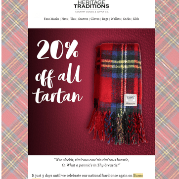 Burns Night Email&nbsp;Marketing